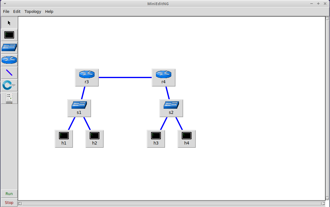 MiniEditNG with a topology